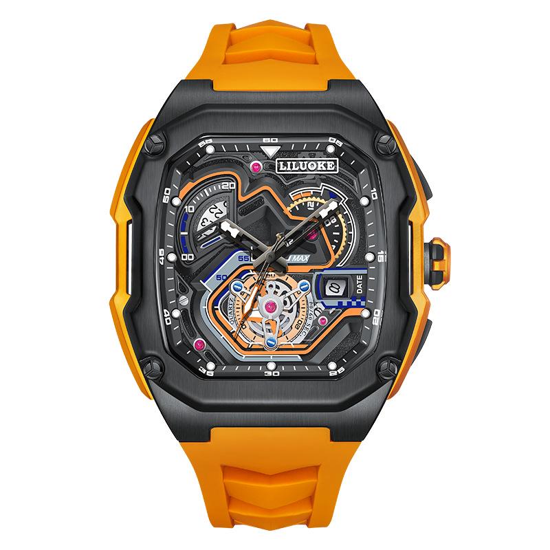 Orologio Sportivo SVJ da Uomo di Alta Gamma Scheletro 3D Luminoso Impermeabile al Quarzo