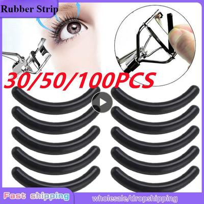 10/20/30/50pcs/set Black High Elastic Refill Silicone Durable Universal Eyelashes Curler Replacement Pads Cosmetic Makeup Tools