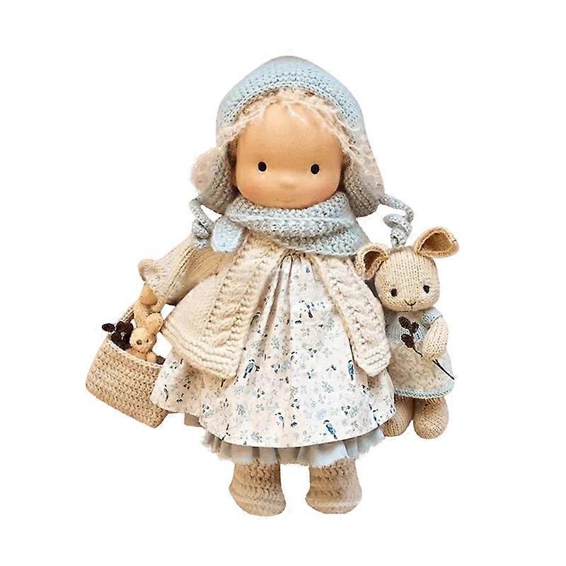 Bambola Waldorf Fatta a Mano Mini Bambole da Vestire Mini Carina Bambola Nativa Smaltata Kawaii Morbidi Giocattoli di Peluche Imbottiti Regalo di Compleanno per Bambina