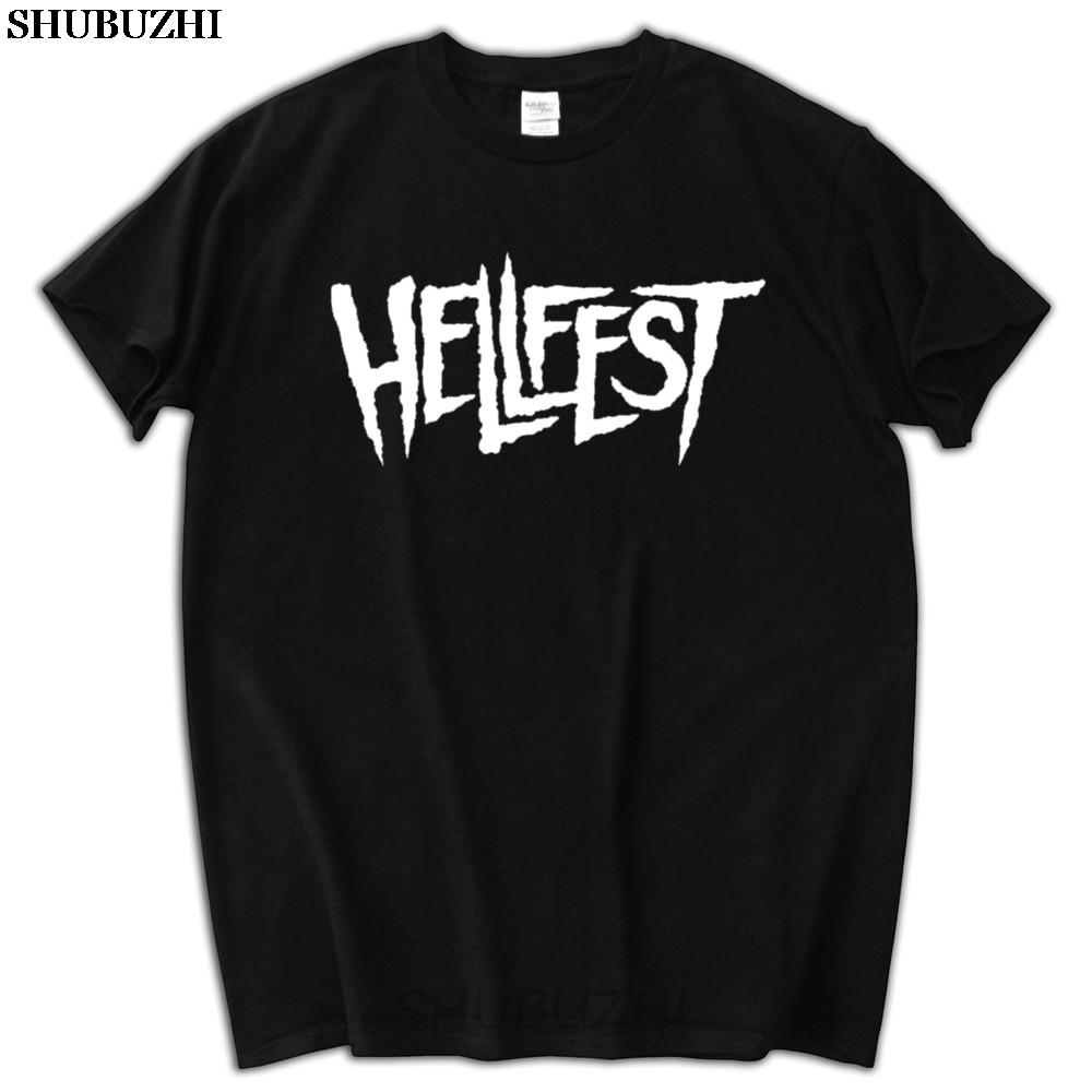 Male Funny Present Hellfest S M L XL Cotton Short Sleeves Mens Black Shirt T-Shirt Men Print Cotton Short Sleeve T-shirt Sbz5698