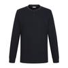FERRAROMILANO Modified Waffle Knit Henley Neck T-Shirt Navy (Am0Ftth15149)