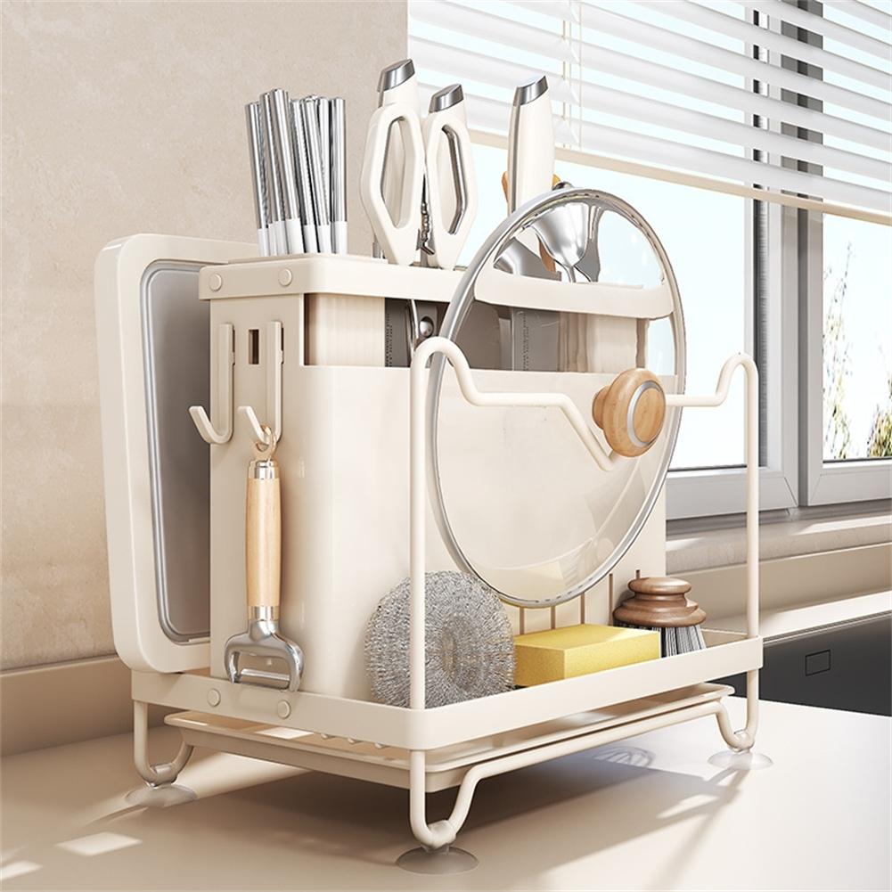 1PC Utensil Drainer Rack 27x18x23.7cm Kitchenware Storage Bracket Cutting Board Cutlery Storage Holder For Kitchen Countertop