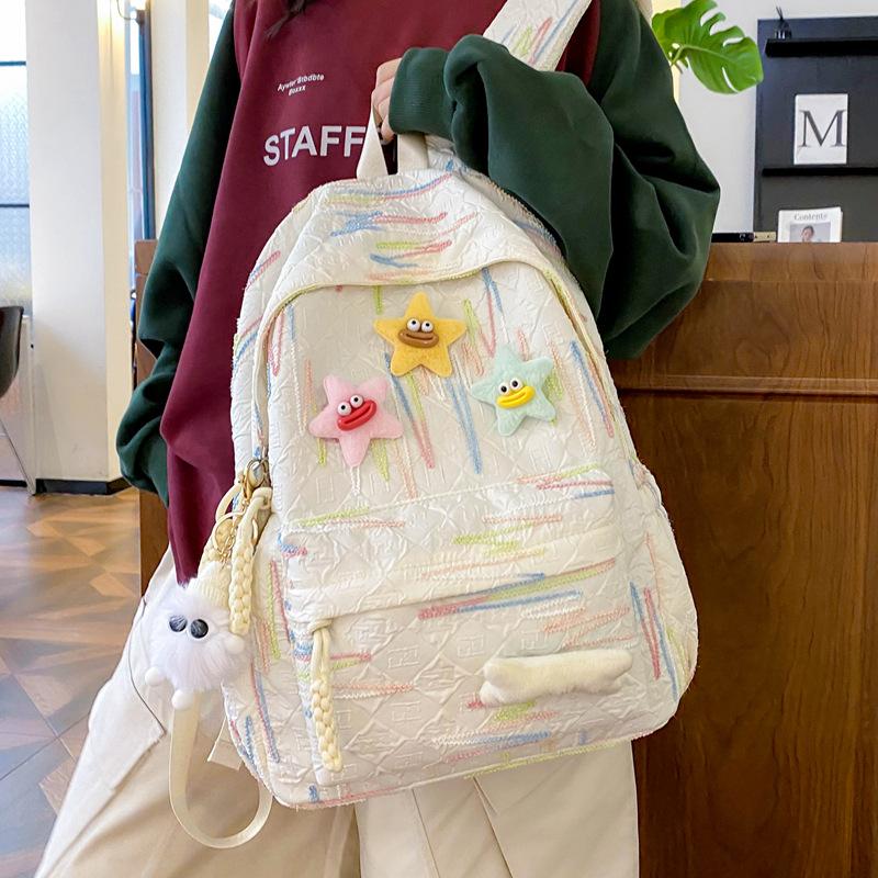 Schoolbag new high-value Japanese schoolbag college student ins cute large-capacity soft girl girl backpack versatile backpack