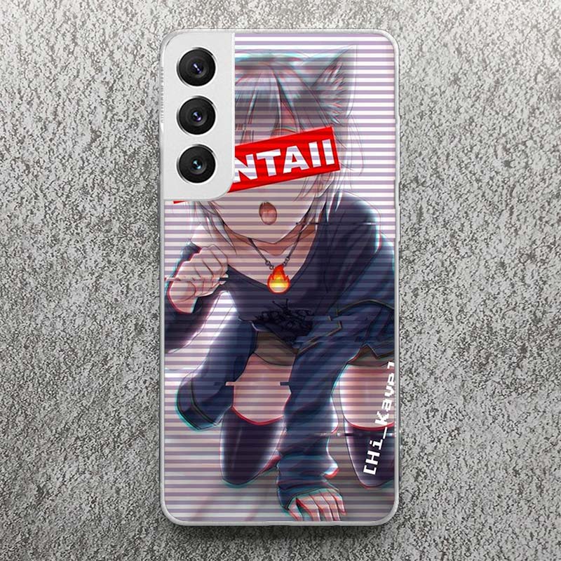 LEWD Sad Girl Japanese Anime Print Soft Case for Samsung Galaxy S25 S24 S23 S22 Ultra S21 Plus S20 FE Phone Shell S10 + Pattern