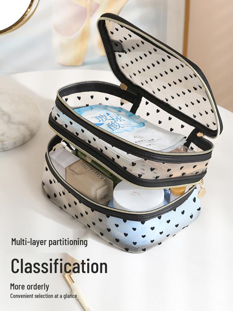 Tragbare Atmungsaktive Netz-Make-up-Tasche - Outdoor-Reise-Kosmetikaufbewahrung
