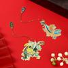 Chinese style Pendant Dragon Tiger Retro Metal Book Clip Painted Pagination Mark Brass Bookmark