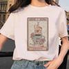 Women Tarot The Lovers Print Tshirt 90S Tshirt Trend Cartoon Summer Fashion Print Short Sleeve Clothes Tops Tees Tshirt T-Shirt