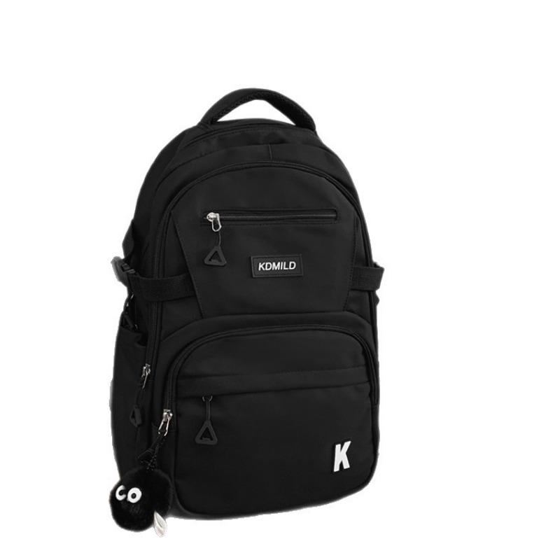 School Bag New High Value Cool Solid Color Backpack Couple Simple Lightweight Mountaineering Large Capacity Backpack