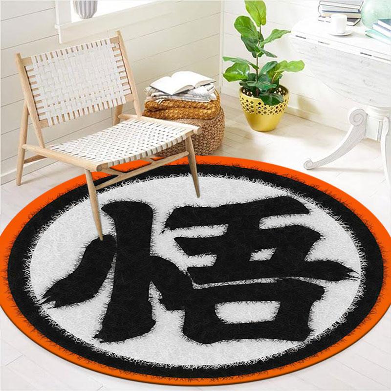 AnimeTotem Round Area Rug,Carpet Rug for Living Room Bedroom Sofa Playroom Decor,Non Slip Floor Mat