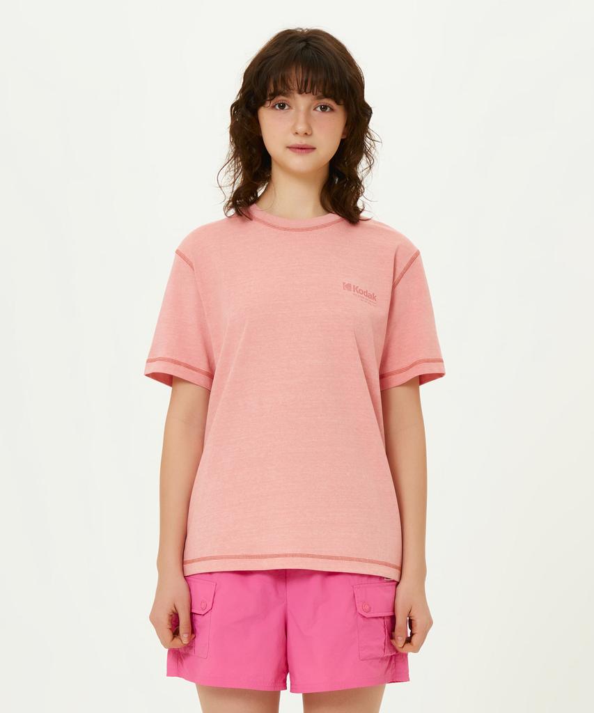 KODAK Cotton Washed Short Sleeve T-Shirt Pink