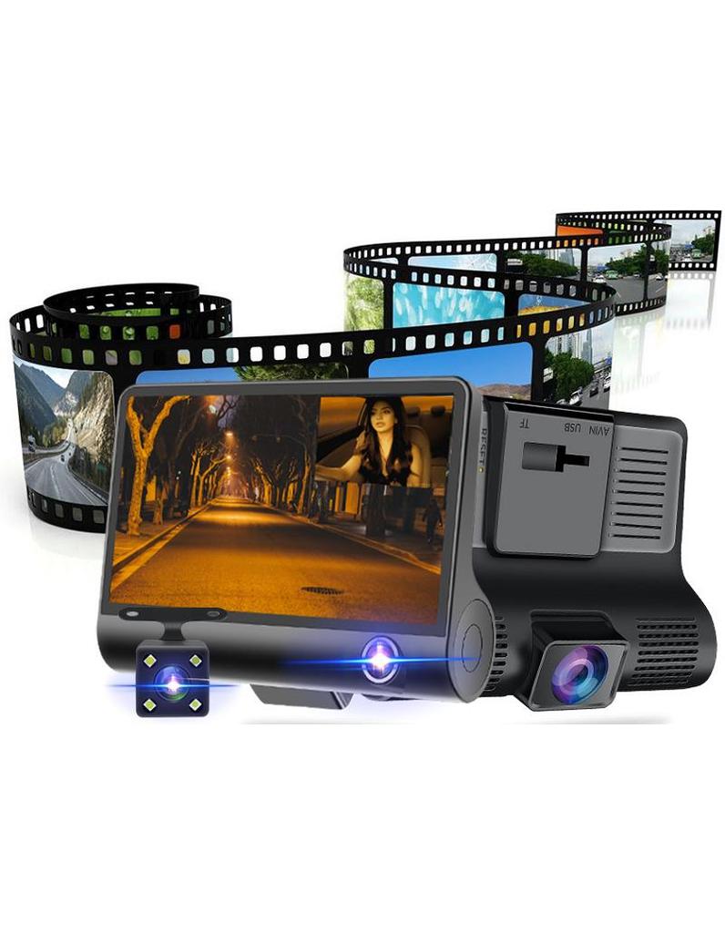 E-ACE Auto DVR 1080P 3 Kamera Objektiv DVR Dash Cam 170 Weitwinkel G-Sensor Auto Rückfahr Recorder Unterstützung nachtsicht