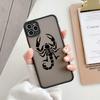 Scorpion Half-wrapped Hard Phone Case For iPhone X XR XS X 16 15 12 11 13 14 Pro Max Back Cases 7 8 Plus SE2 Mini Cover Coque