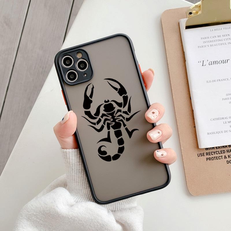 

Полуобернутый жесткий чехол для телефона Скорпион для iPhone X XR XS X 16 15 12 11 13 14 Pro Max задние чехлы 7 8 plus SE2 mini Обложка Coque iphone 12pro