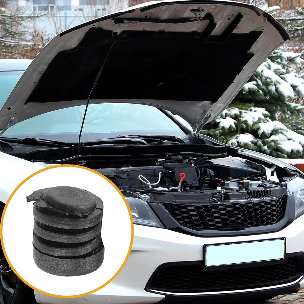 Hood Stop Buffer No.65822-3U010 - Car Hood Bumper Support - for Nissan Versa 1.8L 2007-2012 Rubber Black - 1 Pc