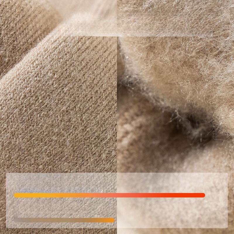 Șosete din lână fleece mărite și lungite, șosete groase și călduroase pentru bărbați, șosete cu bucle, genunchiere, șosete până la gambă