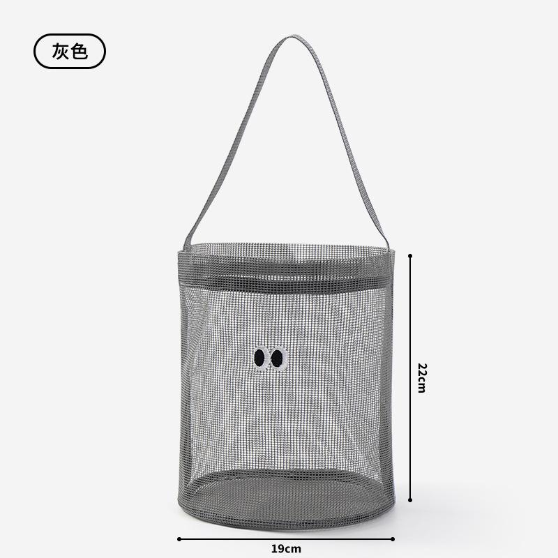

Large Capacity Beach Bag Breathable Quick Dry Swimming Fitness Handheld Shower Basket Wet And Dry Separation Travel Storage сірий