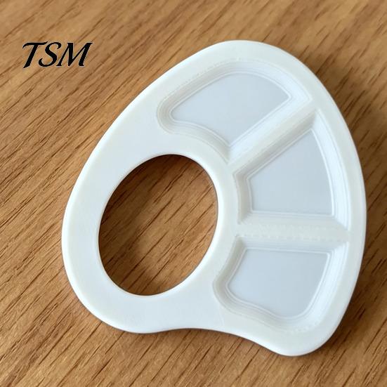 Ergonomic Thumb Hole Painting Tray Mini Paint Palette Tray, with Hole, Lightweight Durable for Artists Mixing Watercolor Palette, And Students Easy to