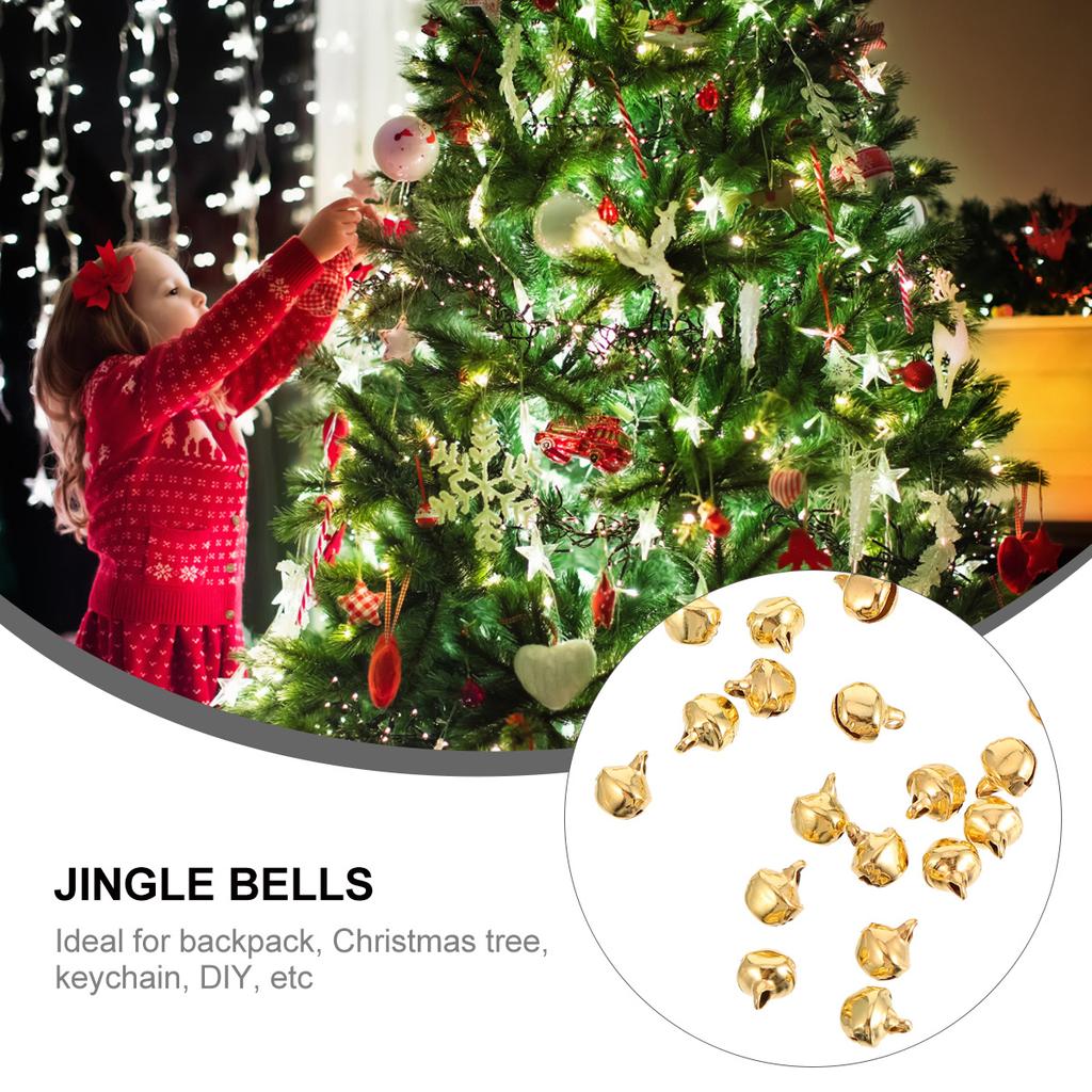 600Pcs Christmas Jingle Bells Mini Metal Bells 6mm for DIY Craft Jewelry Pendant Holiday Decoration Jewelry Accessory