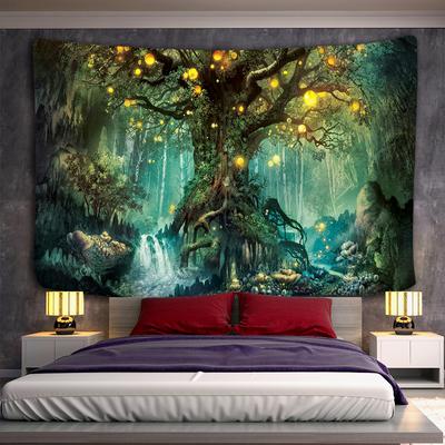 Große Wunschbäume 3D-Druck Wandteppich Wandbehang Hippie Psychedelic Dekorative Wand Teppich Bettlaken Bohemian Hippie Home Decor