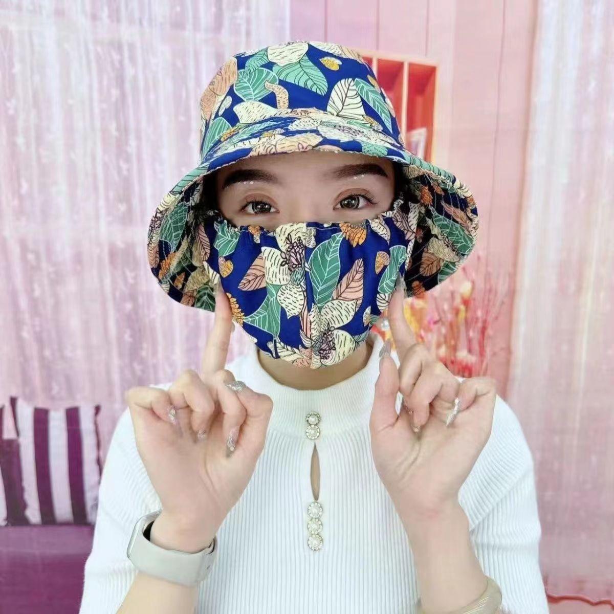 

Full face sun protection,large brim, shawl, sun hat, women s neck protection, integrated anti-ultraviolet face protection,fisherman s exposed ponytail