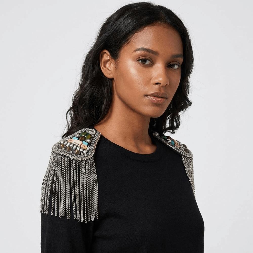Epaulet Fringe Shoulder Mark Shoulder Flash Beads Epaulette Tassel Chain Shoulder Board Unisex