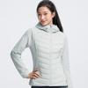 Women's Spliced Hooded 90% Duck Down Waist-Cinching Jacket