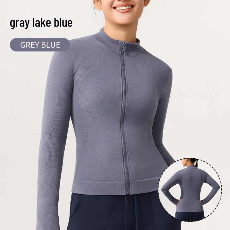 

Women s Slimming Seamless Long Sleeve Yoga Jacket – High Stretch, Breathable, Nude Feel Fitness Top Medium