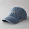 Fashion Hat Letter Embroidery Soft Top Denim Baseball Cap Men's and Women's Simple Rest Fashion Trend Korean Version Shopping Sun Hat