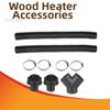 Vehicle Heating System Air Outlet Deflector 60mm with Two Flexible Ducts and T Tee Connector for Stationary Use