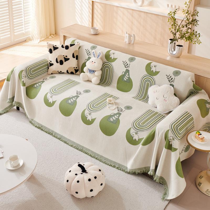 

Креативный чехол для дивана из синели с мультяшным рисунком, универсальное полотенце на четыре сезона, против царапин, с антипригарным покрытием, шерстяной, полностью покрытый тканевый чехол 180*130cm