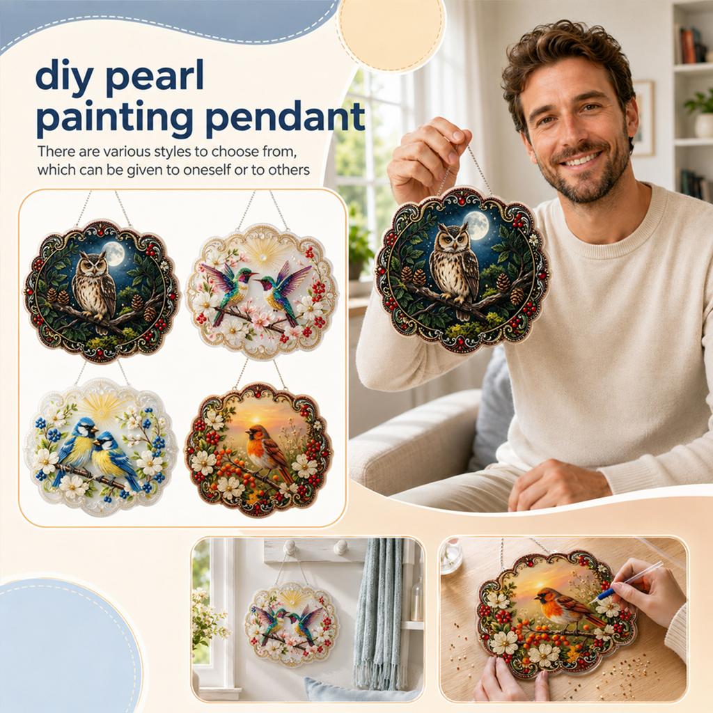 DIY Painting Pendant (Material Pack) Acrylic Single-Sided Crystal Diamond Plate