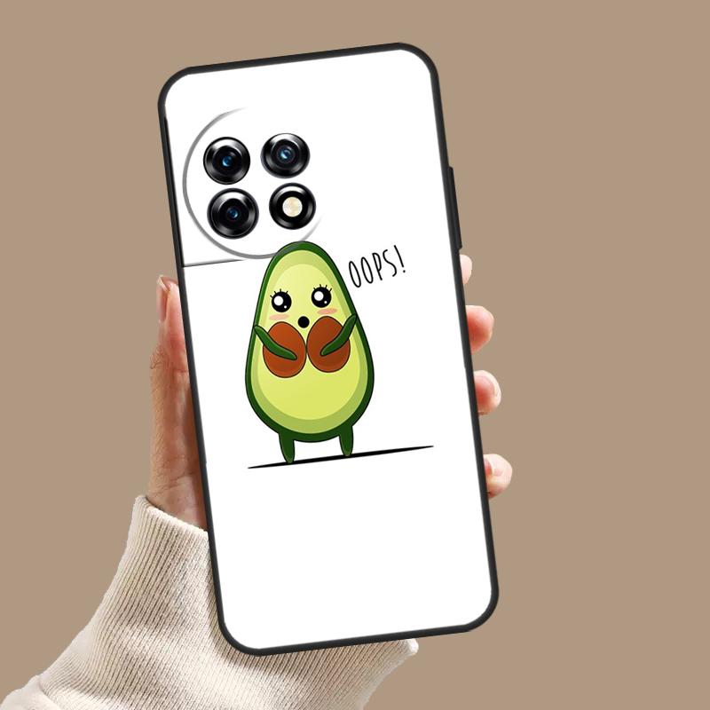 Cute Cartoon Avocado Fitness Case For OnePlus Nord 5 CE 3 4 Lite N20 N30 OnePlus 15 13 12 11 10T 13T 13R 8 9 10 Pro Cover