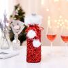 Sequins Christmas Wine Bottle Bag Rose Gold Silver Pink Decor Champagne Bottle Cover Table Ornament YFA2089