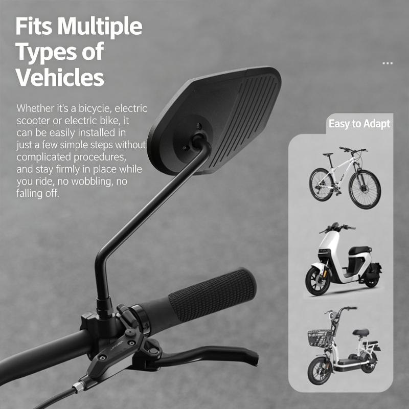 Bicycles 360 Degree Rotatable Handlebars Rearview Reflector Safety Mirror Adjustable Handlebar Bikes Rear View Mirror