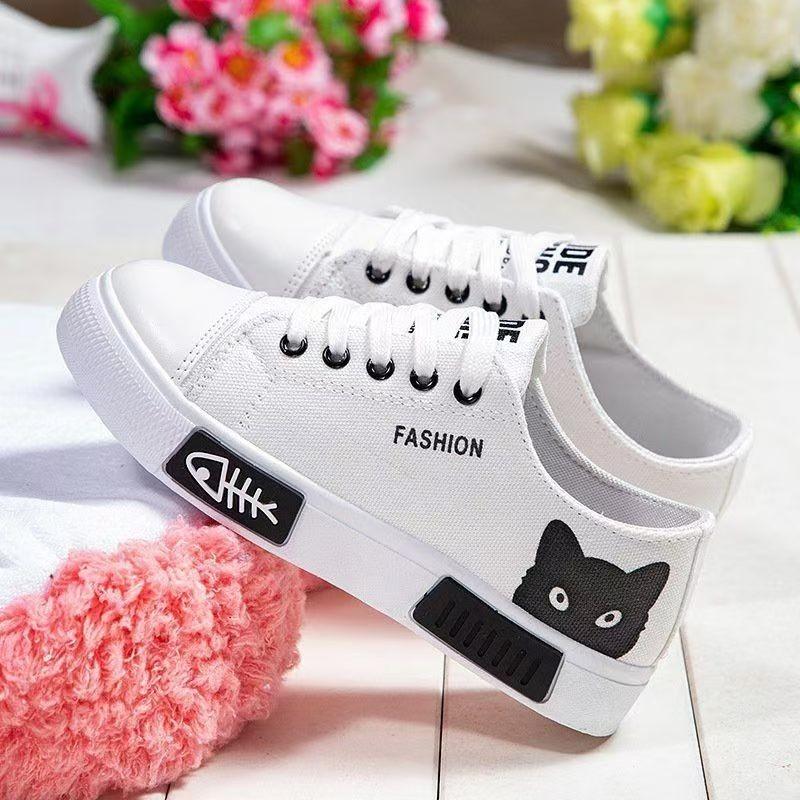 

Canvas Shoes Women 2026 New Versatile Summer Thin Soft-soled Non-slip Flats 40 білий