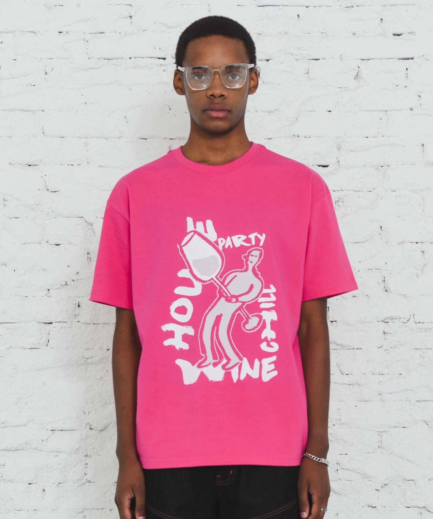 Bajubiju Wine Person T-Shirt [Magenta] M
