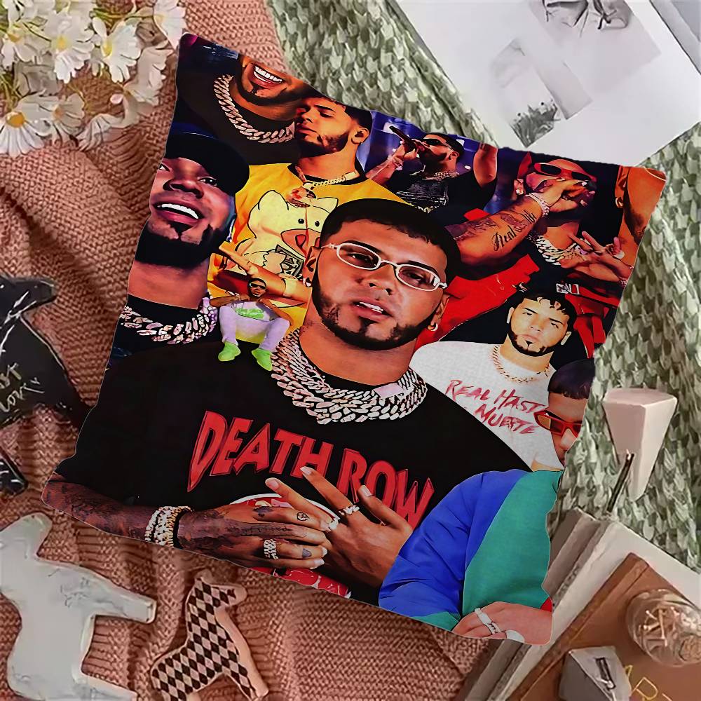 Rapper Real A-Anuel AA Cushion Cover Pillowcase Upholstery Sofa Throw Pillow Home Decor Pillowcas