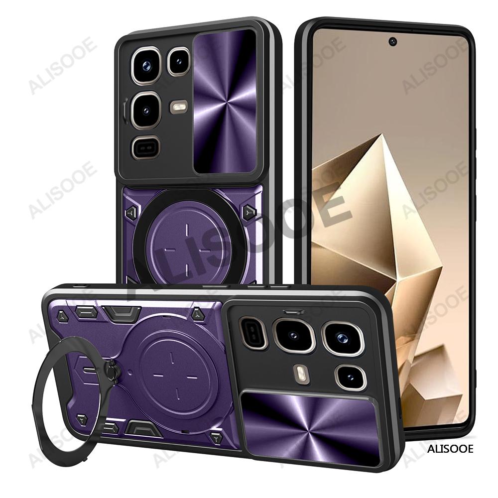 Funda for Infinix Note 50 Pro 4G Note 50X 50S Case Slide Camera Ring Stand Protect Cover for Infinix Note 50 Pro+ Plus 5G Capa