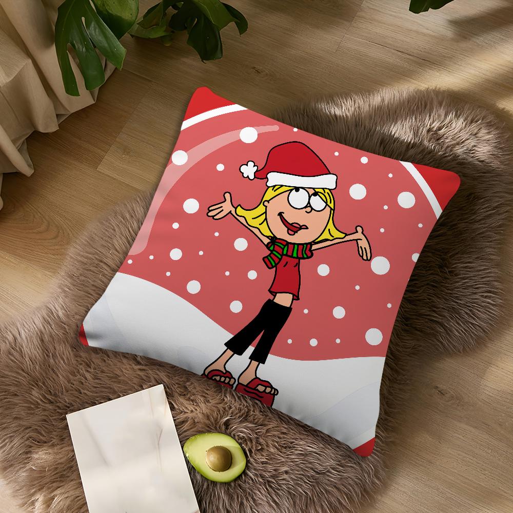 Cartoon Christmas L-Lizzie M-McGuire Girl Cushion For Bedroom Car Coffee Shop Room and Living Room Sofa Decorative PillowCover