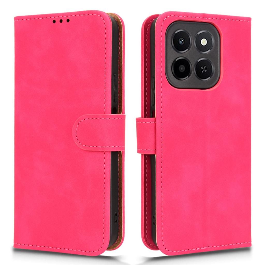 For Honor X6c 4G Leather Case Skin Feel Anti Drop Wallet Flip Phone Cover