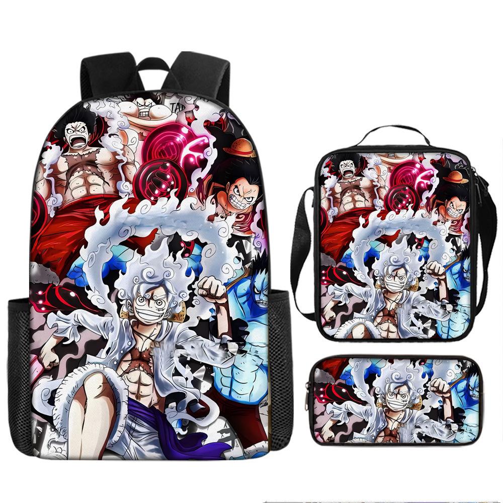 One Piece One Piece School Bag Luffinica Nautical King Student School Bag Backpack Set