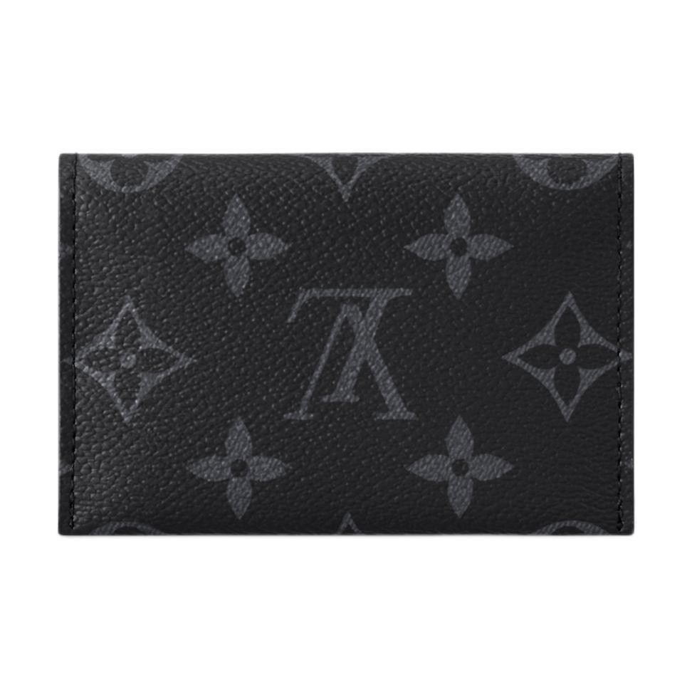 Louis Vuitton Slim Card Holder Black Monogram Eclipse Canvas Men Wallets M14918