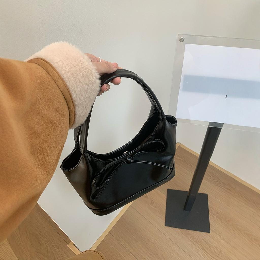 Noël Nœud Vintage Commuter Tout-en-un Nouvel An Rouge Sac Épaule/Aisselle Automne/Hiver pour Femmes