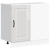 VidaXL Armoire de cuisine Kalmar blanc brillant bois ingénierie, meuble d'évier, meuble de cuisine avec tiroir 854320