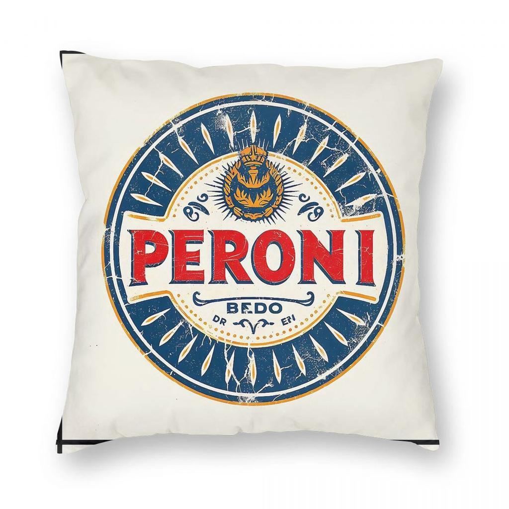 Peroni Brewery Sun Logo Pillowcase Polyester Linen Velvet Creative Decor Throw Pillow Case Sofa Seater Cushion Cover Wholesale