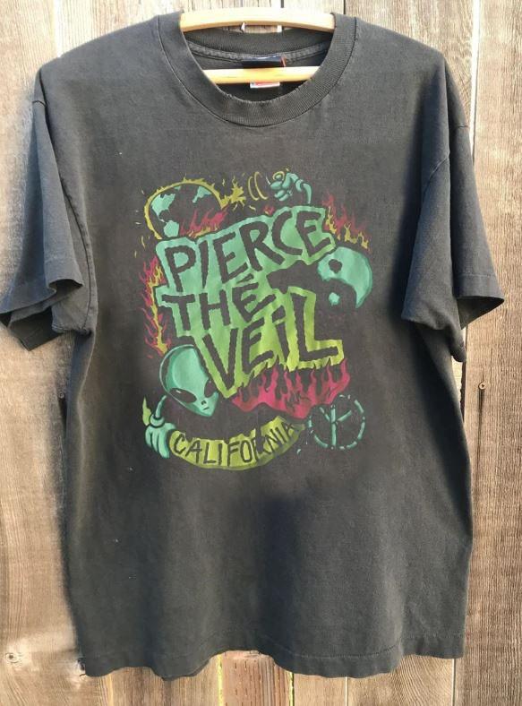 Vintage Pierce The Veil Band Rare Design Charcoal Unisex Shirt S5XL KH16889 S