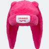 Bonnet en Peluche Rose Mignon avec Oreilles de Lapin