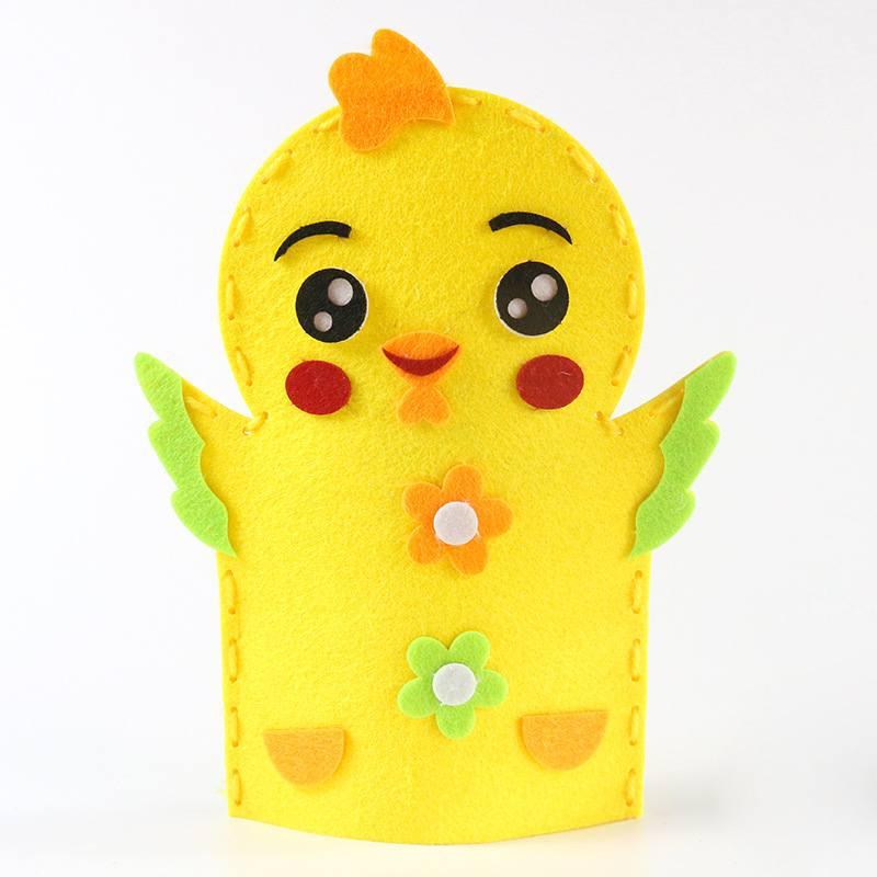 Children's Diy Craft Kit Non-woven Fabric Cartoon Animal Hand Puppets Kindergarten Handicraft Toy Set Characters)