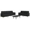 VidaXL Set of 2-piece Sofas Black Fabric, Sofa, Sofa Seat, Recliner Sofa, Comfort Sofa, TV Armchair 3278323