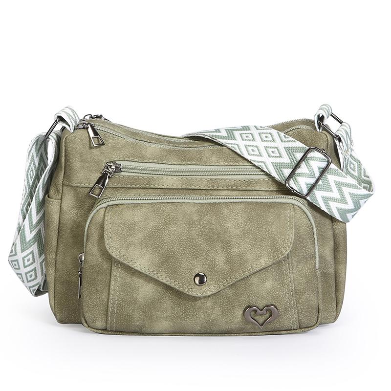 Vintage Soft Leather Bag Women's Large Capacity Multi-compartment Mother Bag Crossbody Bag